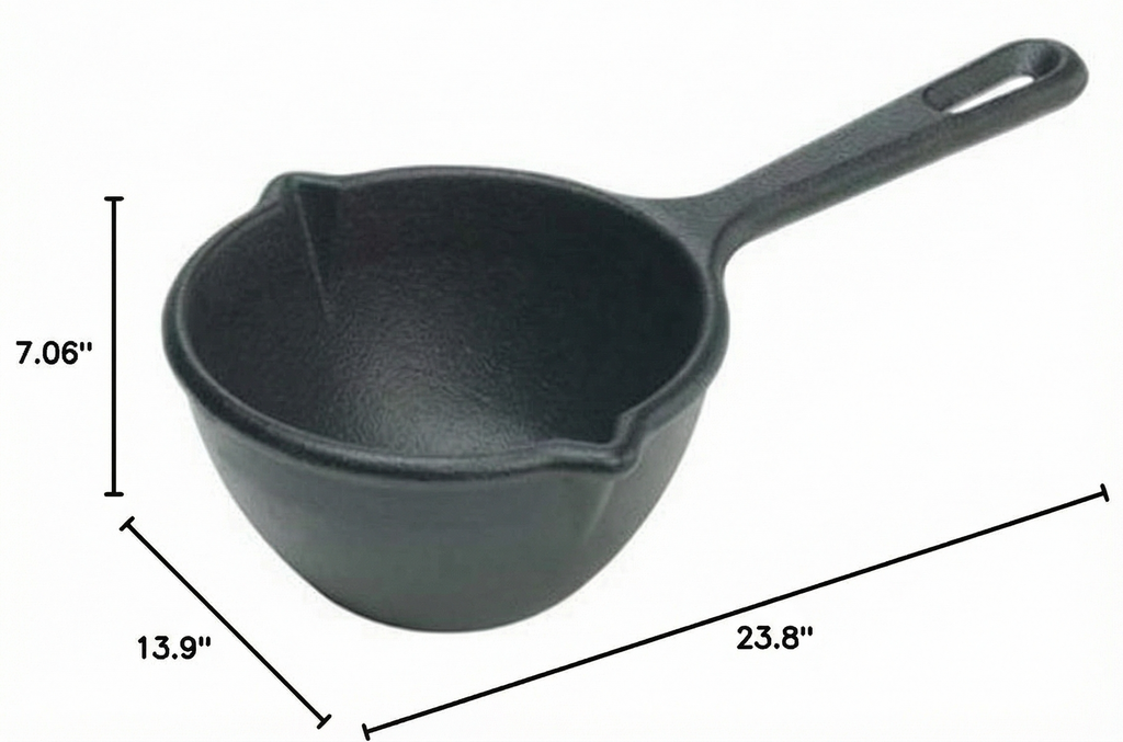 Lodge Cast Iron Melting Pot, Pre-Seasoned, 15-Ounce