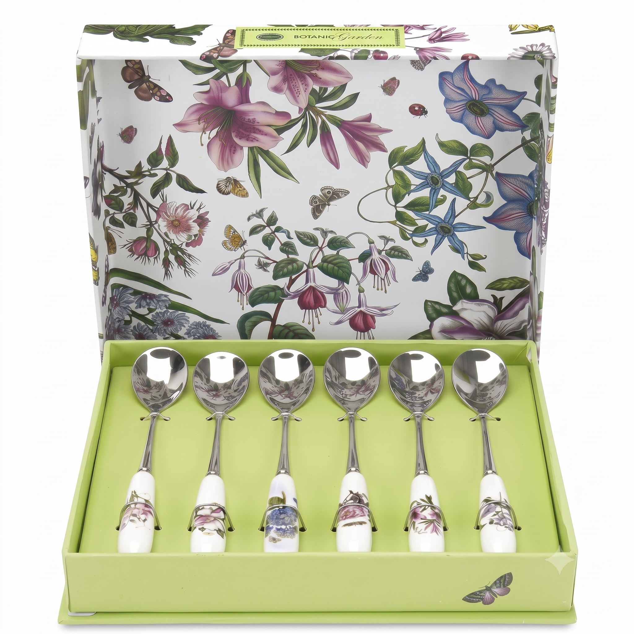 Portmeirion Botanic Garden Tea Spoons, Set of 6