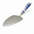 Spode Blue Italian Cake Server - 10 Inch Porcelain Dessert Knife for Slicing Cakes, Pies, Pastries