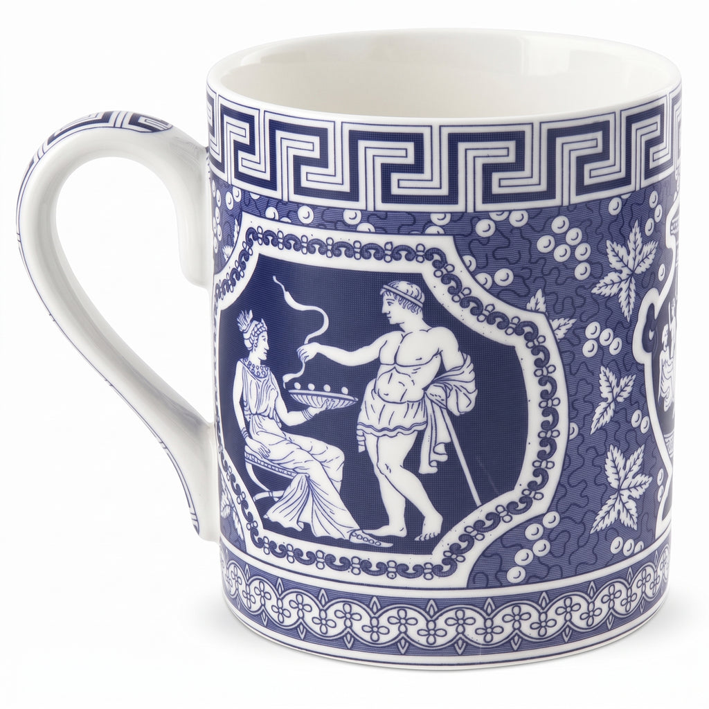 Spode Blue Italian Blue Room 16 oz Porcelain Mug, Dishwasher & Microwave Safe (GREEK)