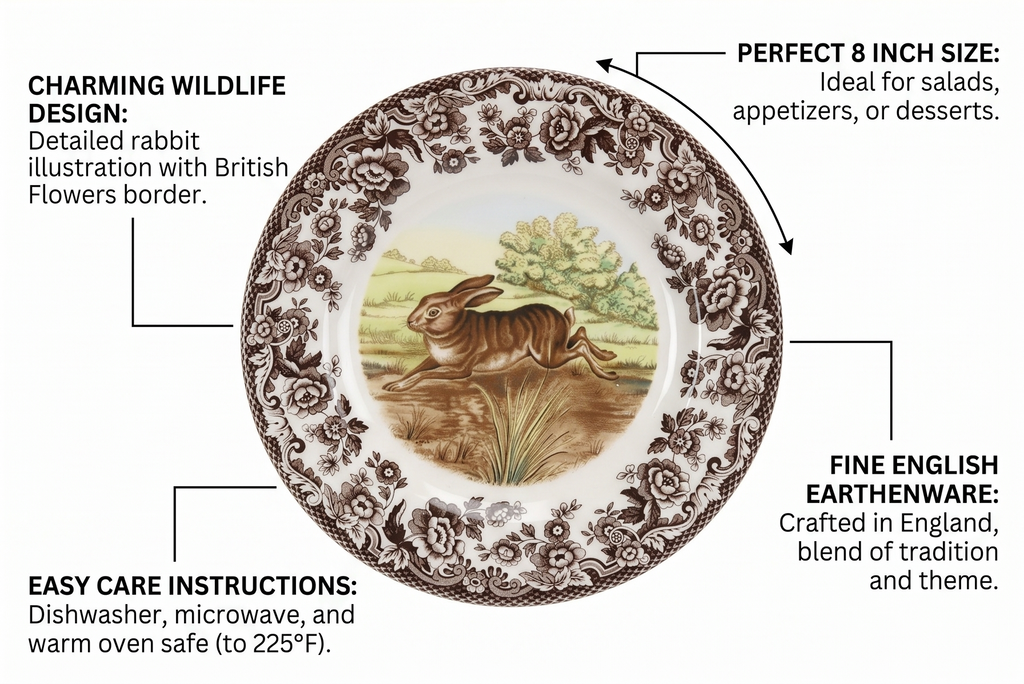 Spode Woodland Rabbit Salad Plate