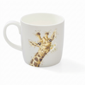 Royal Worcester Wrendale Designs Lofty Mug | 14 Ounce Large Coffee Mug with Giraffe Design | Made from Fine Bone China | Microwave and Dishwasher Safe