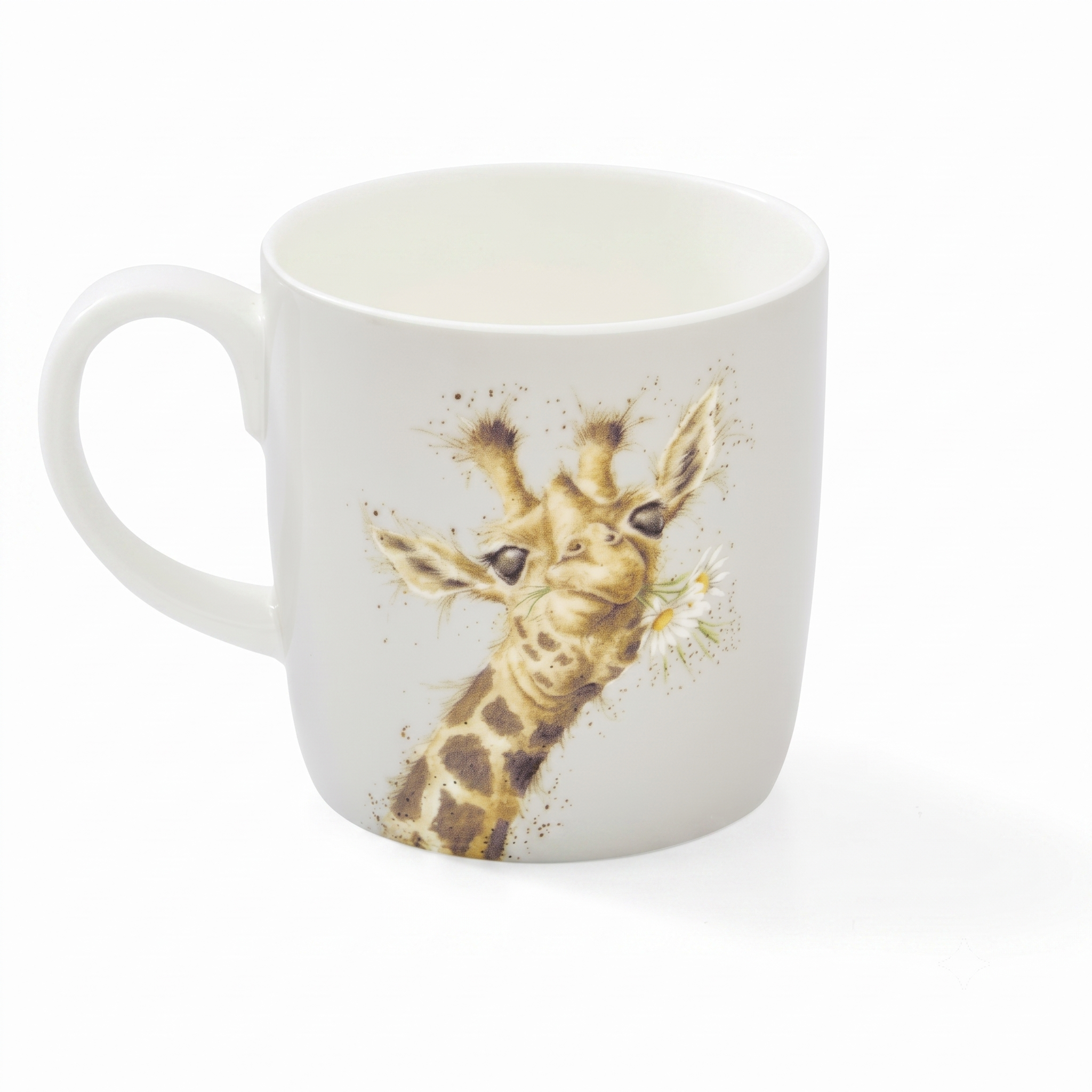 Royal Worcester Wrendale Designs Lofty Mug | 14 Ounce Large Coffee Mug with Giraffe Design | Made from Fine Bone China | Microwave and Dishwasher Safe
