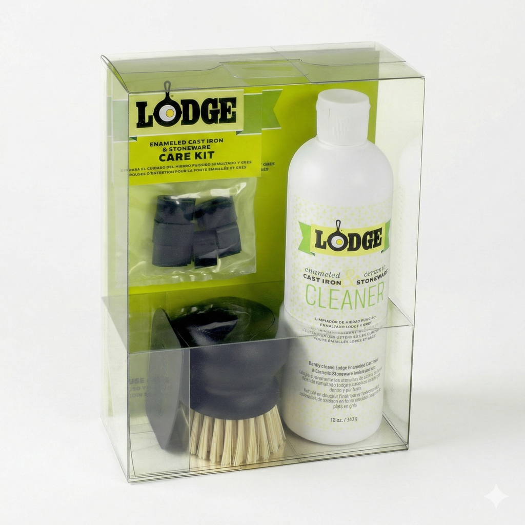 Lodge A-CAREE1 Enameled Cast Iron and Stoneware Care Kit, One Size, Assorted