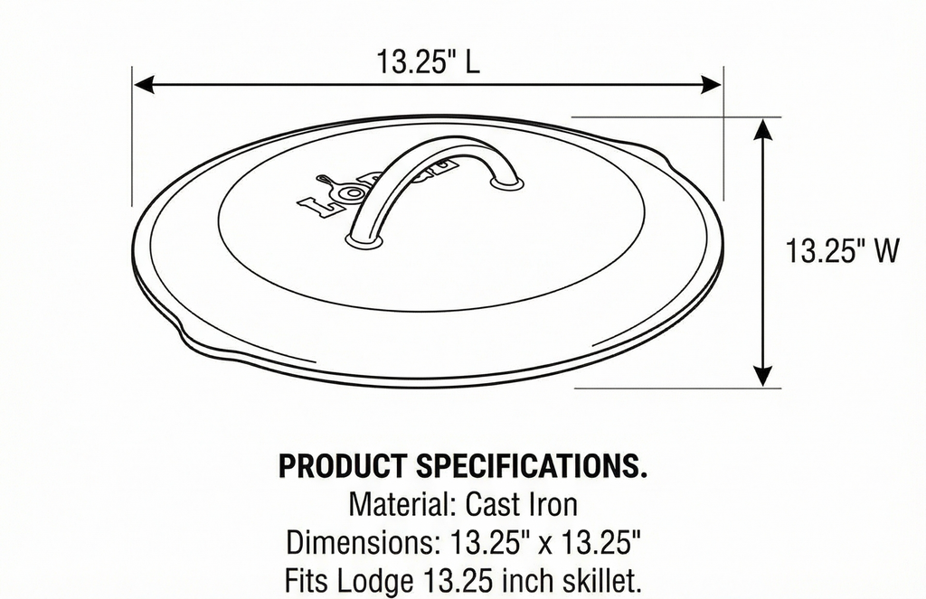 Lodge L12SC3 Self-Basting Iron Cover, 13.25-inch