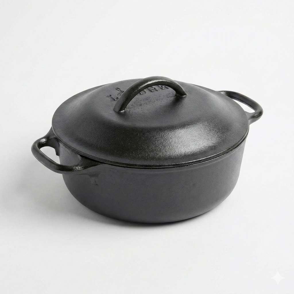 Lodge 8in Cast Iron Serving Pot Pre-Seasoned 2-Quart