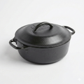 Lodge 8in Cast Iron Serving Pot Pre-Seasoned 2-Quart