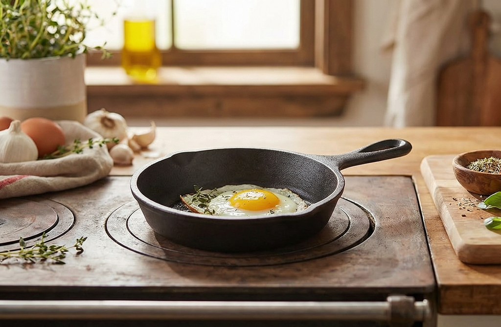 Lodge H5MS Heat Enhanced and Seasoned Cast Iron Mini Skillet, 5-Inch