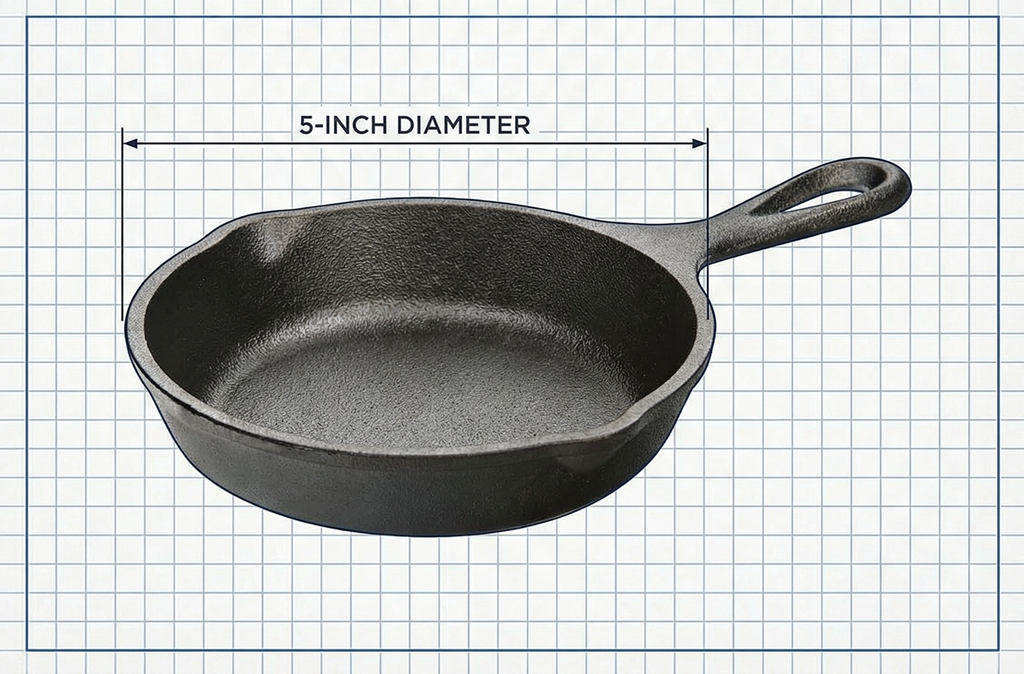 Lodge H5MS Heat Enhanced and Seasoned Cast Iron Mini Skillet, 5-Inch