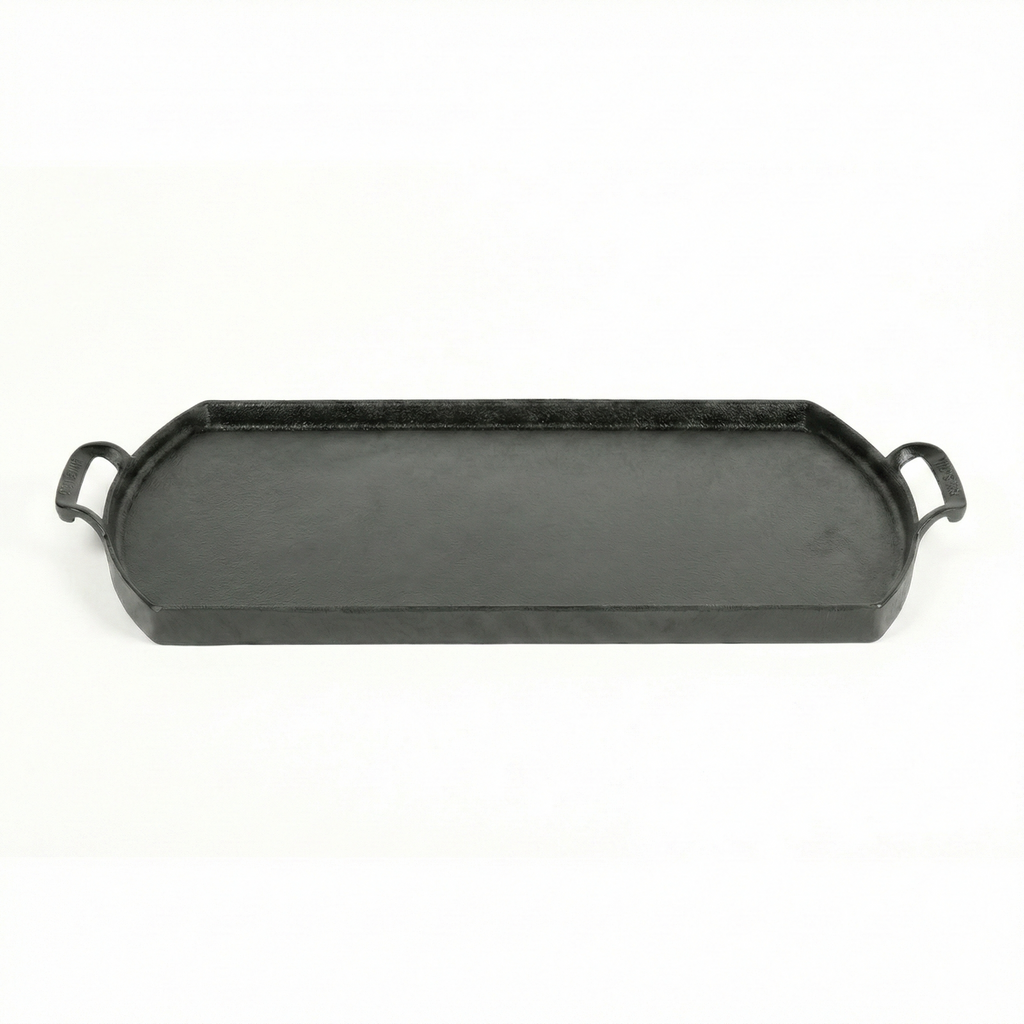Lodge Blacklock 10" x 20" Cast Iron Double Burner Griddle - Triple Seasoned - For Indoor & Outdoor Cooking - Fits Over Two Burners - Easy Cleanup - Non-Toxic Material