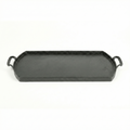 Lodge Blacklock 10" x 20" Cast Iron Double Burner Griddle - Triple Seasoned - For Indoor & Outdoor Cooking - Fits Over Two Burners - Easy Cleanup - Non-Toxic Material