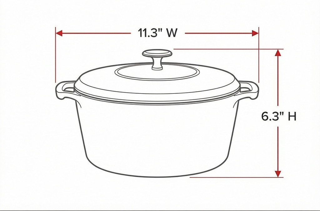 Lodge Blacklock 5.5 Qt Triple Seasoned Cast Iron Dutch Oven with Lid - Nonstick Finish - Premium Cookware
