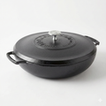Lodge Blacklock 17 Triple Seasoned Cast Iron Braiser with Lid - Dutch Oven with Nonstick Finish - Lightweight Cast Iron Braiser - Dutch Oven Cookware - Cooking Pot with High-Heat Aluminum Knob
