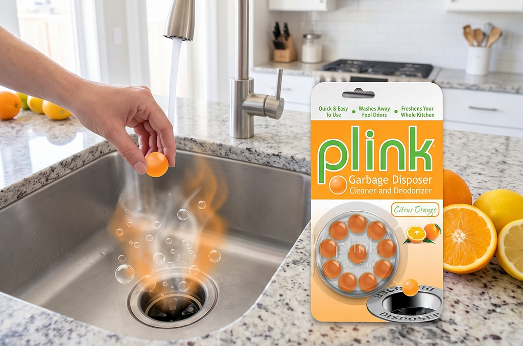 Plink garbage disposer deodorizer 10-Count, Citrus Orange