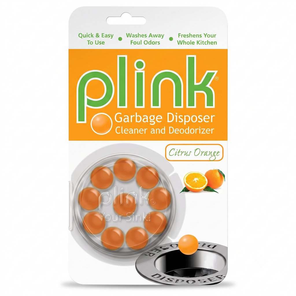 Plink garbage disposer deodorizer 10-Count, Citrus Orange