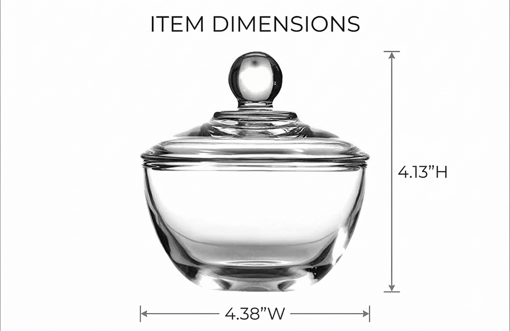 Anchor Hockings Brand Anchor Hocking Presence Glass Sugar Bowl with Lid, 1-Pack, Clear