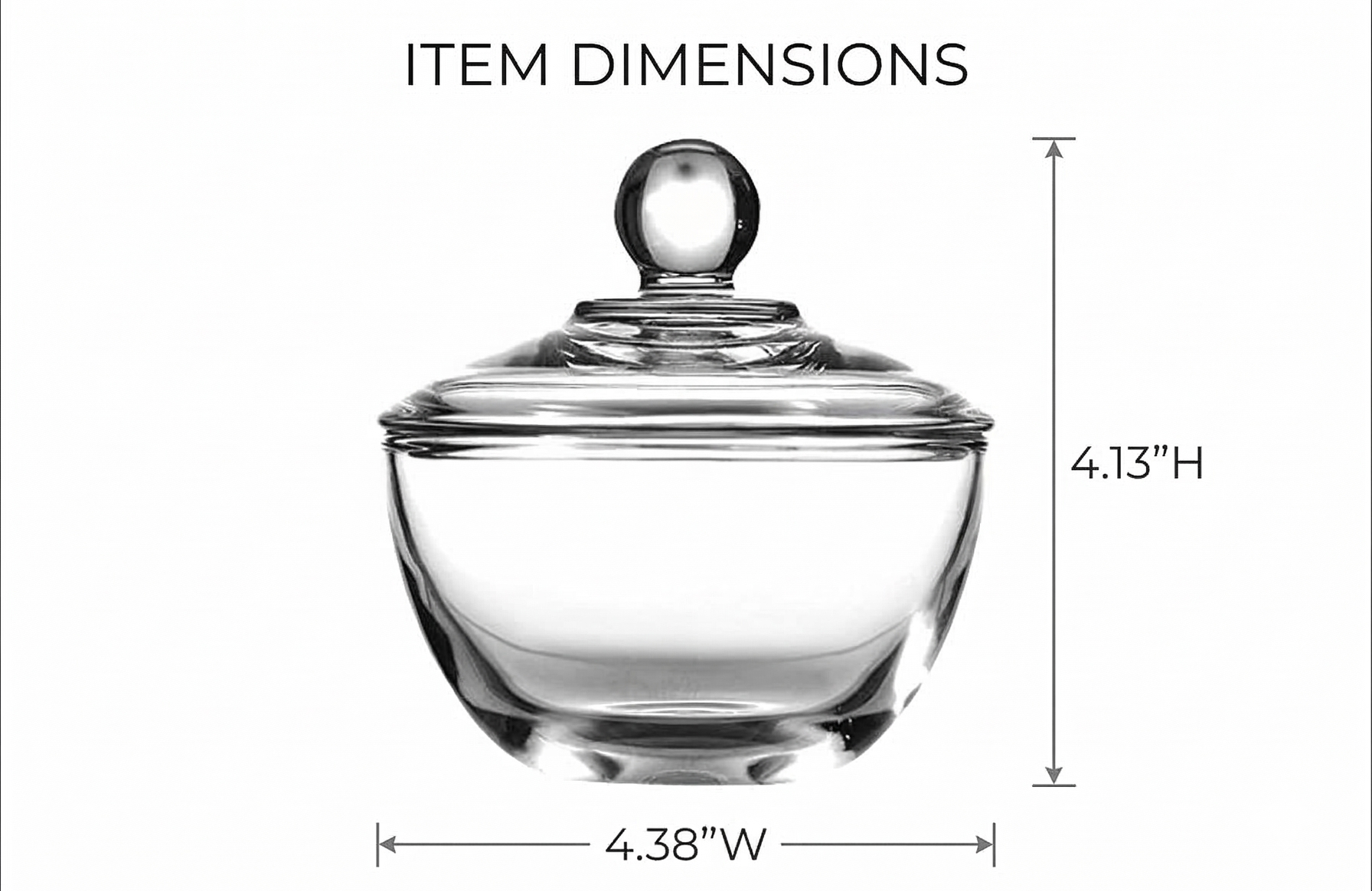 Anchor Hockings Brand Anchor Hocking Presence Glass Sugar Bowl with Lid, 1-Pack, Clear