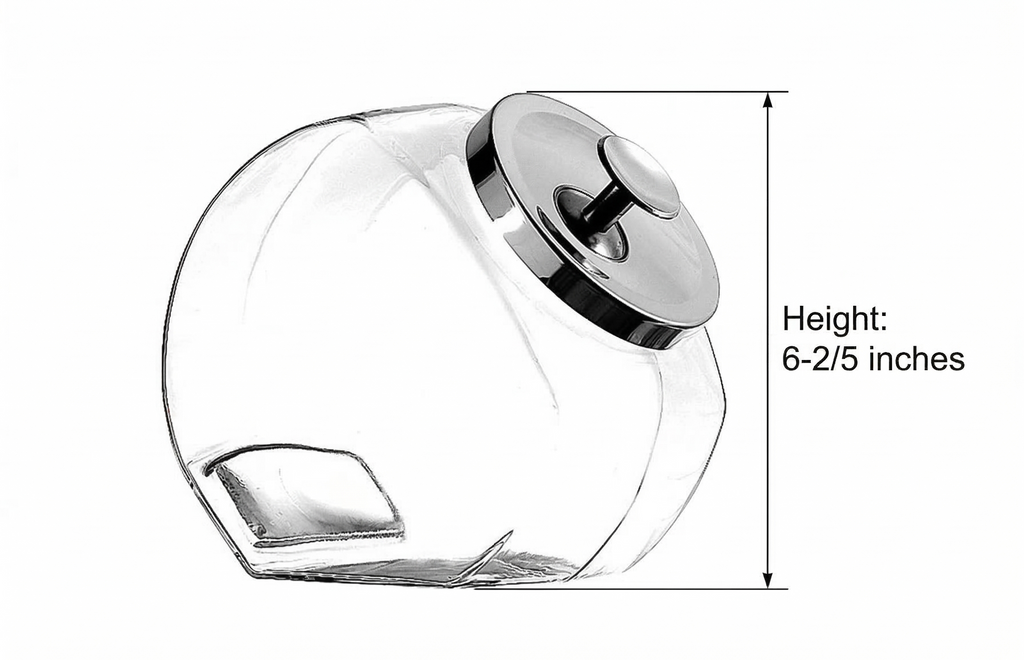 Anchor Hocking 69857R Penny Candy Storage Jar with Chrome Cover, 1/2 gallon, 6-2/5" Height, (Case of 4)