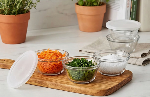 Anchor Hocking 6-Ounce Custard Cups with Lids, Set of 4