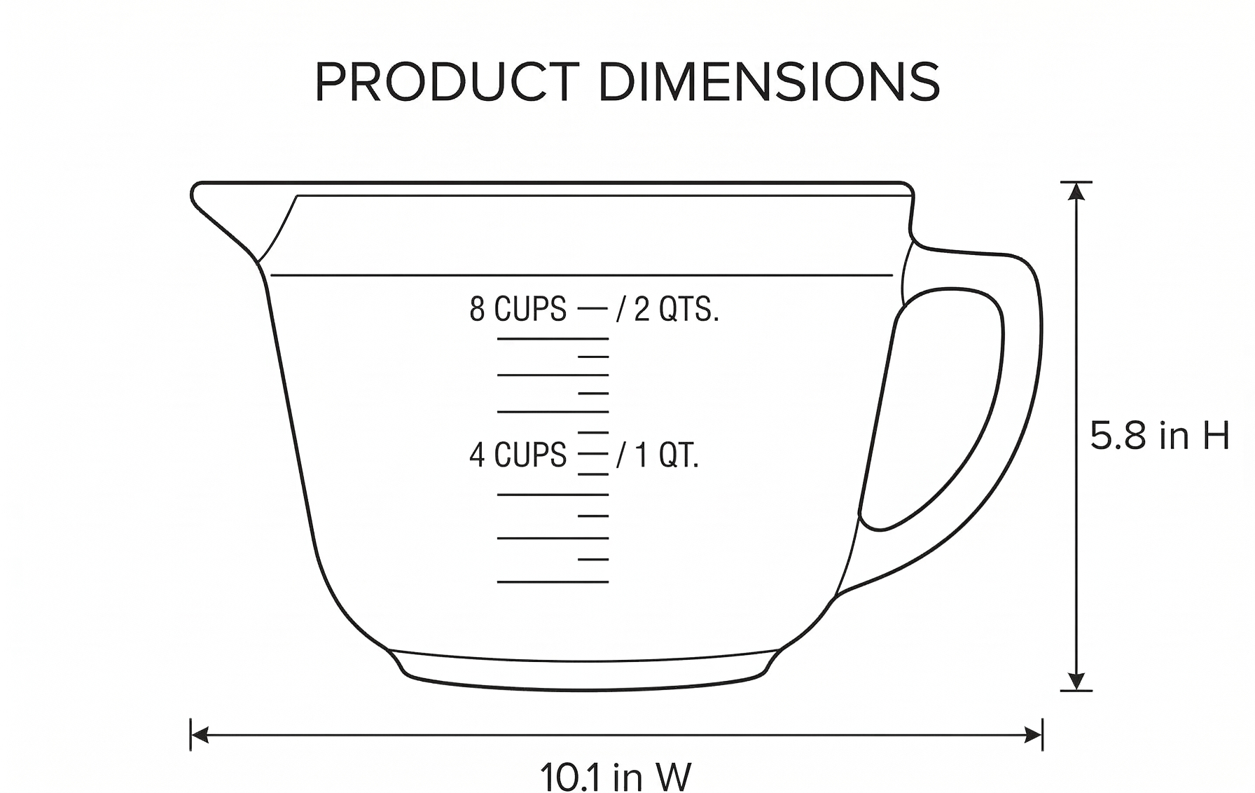 Anchor Hocking Batter Bowl, 2 Quart Glass Mixing Bowl