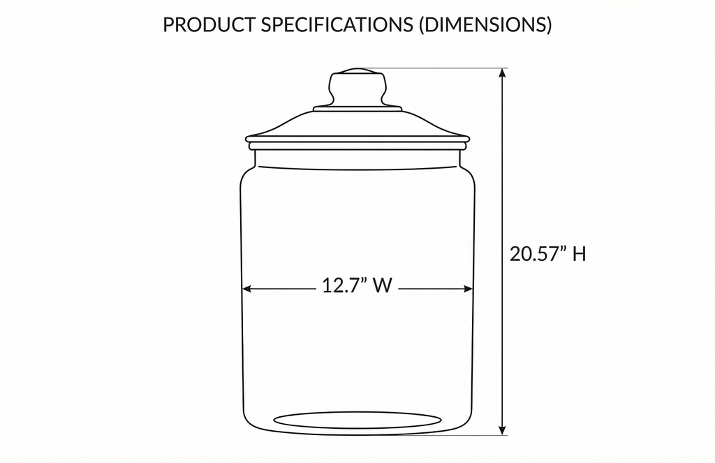 Anchor Hocking Heritage Hill Glass 0.5 Gallon Storage Jar, Set of 1