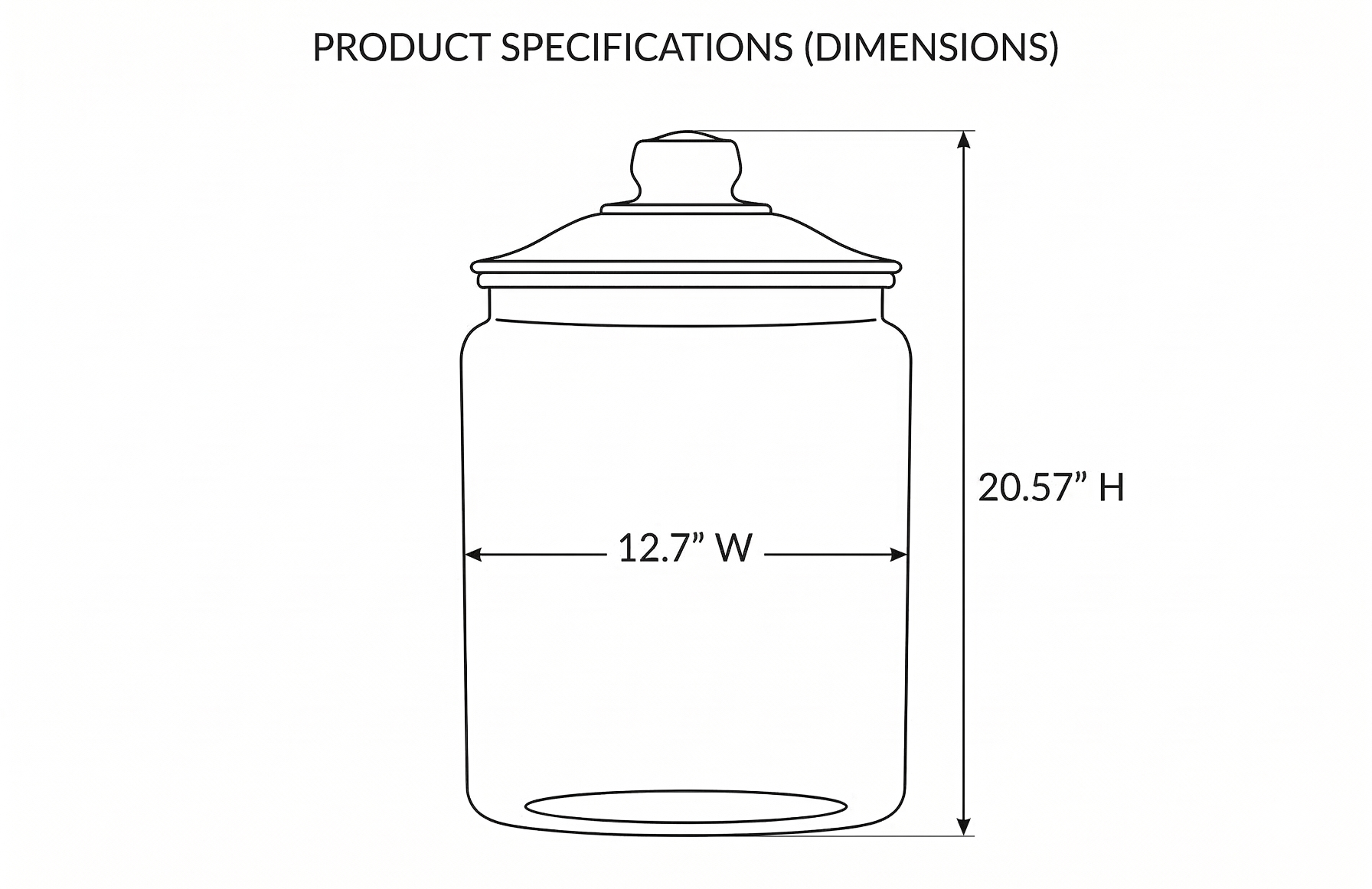 Anchor Hocking Heritage Hill Glass 0.5 Gallon Storage Jar, Set of 1