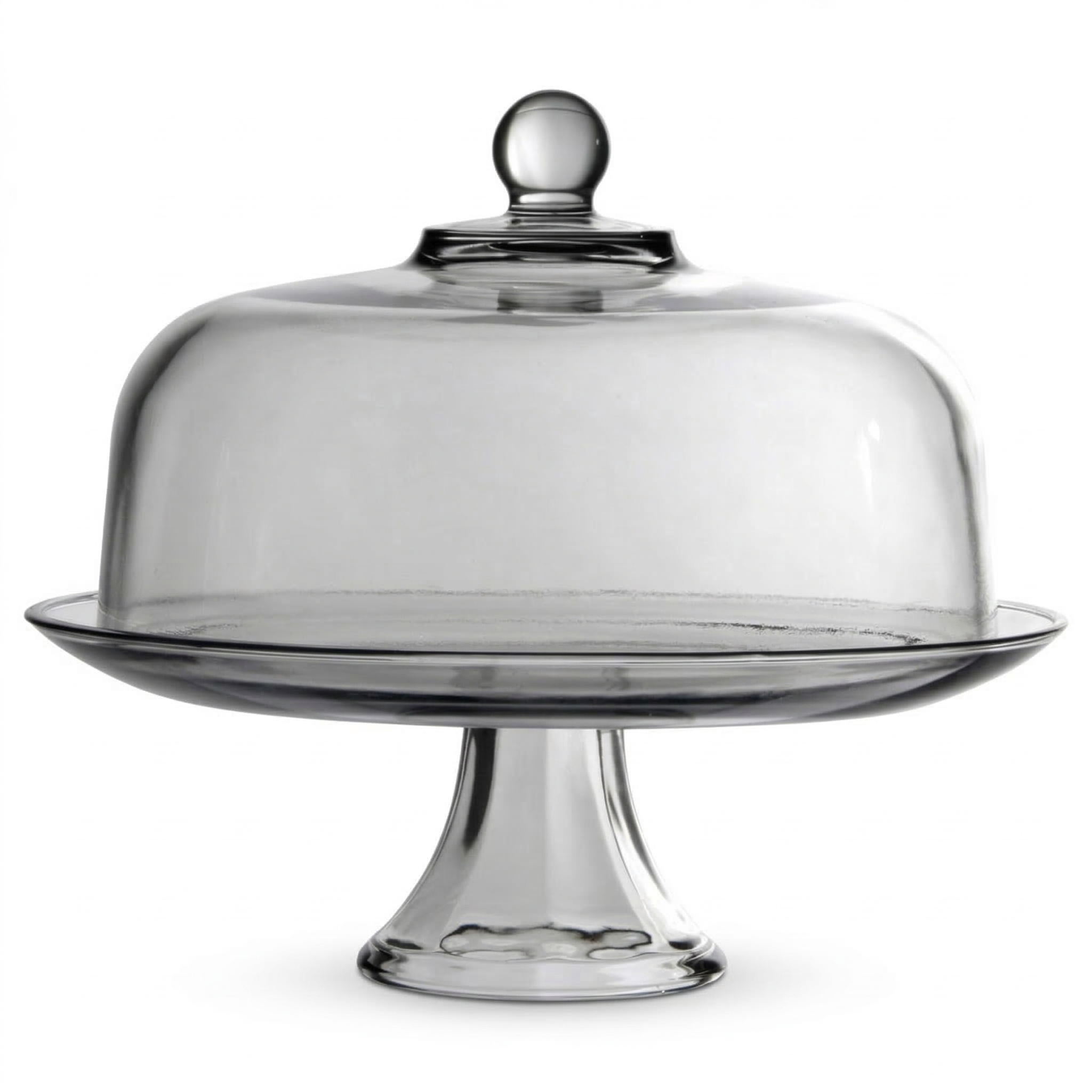 Anchor Hocking Presence Footed Cake Set with Dome (2 piece, all glass, dishwasher safe) , Color - Clear/Presence