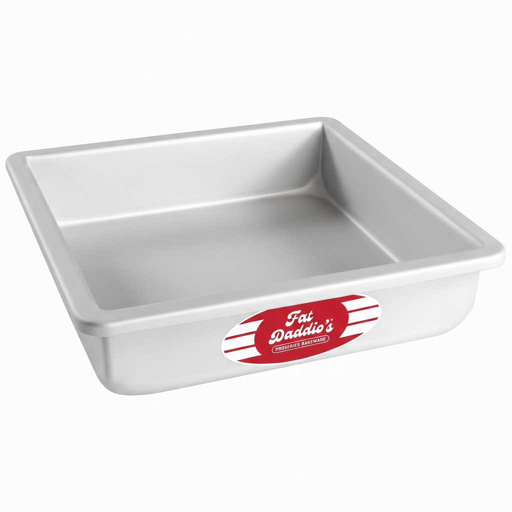 Fat Daddio's PSQ-882 Anodized Aluminum Square Cake Pan, 8 x 2 Inch