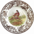 Spode Woodland Pheasant Dinner Plate - 10.5" British Game Bird Design with Traditional Floral Border, Fine Earthenware Tableware - Dishwasher, Microwave & Warm Oven Safe - Made in England