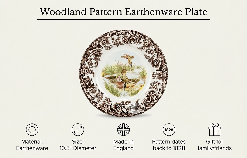 Spode Woodland Wood Duck Dinner Plate
