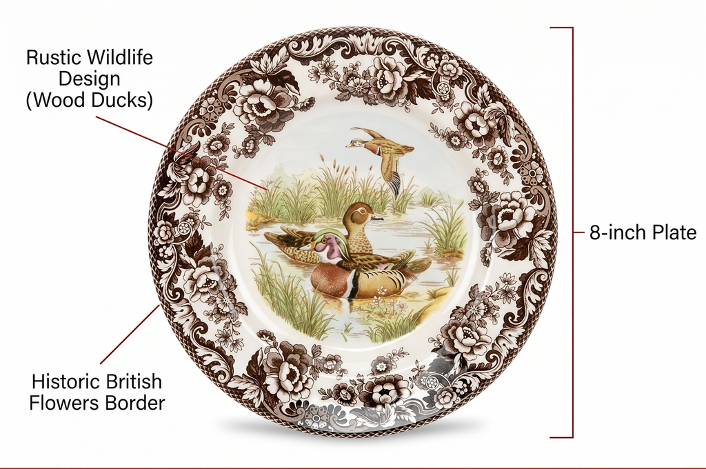 Spode Woodland Wood Duck Salad Plate