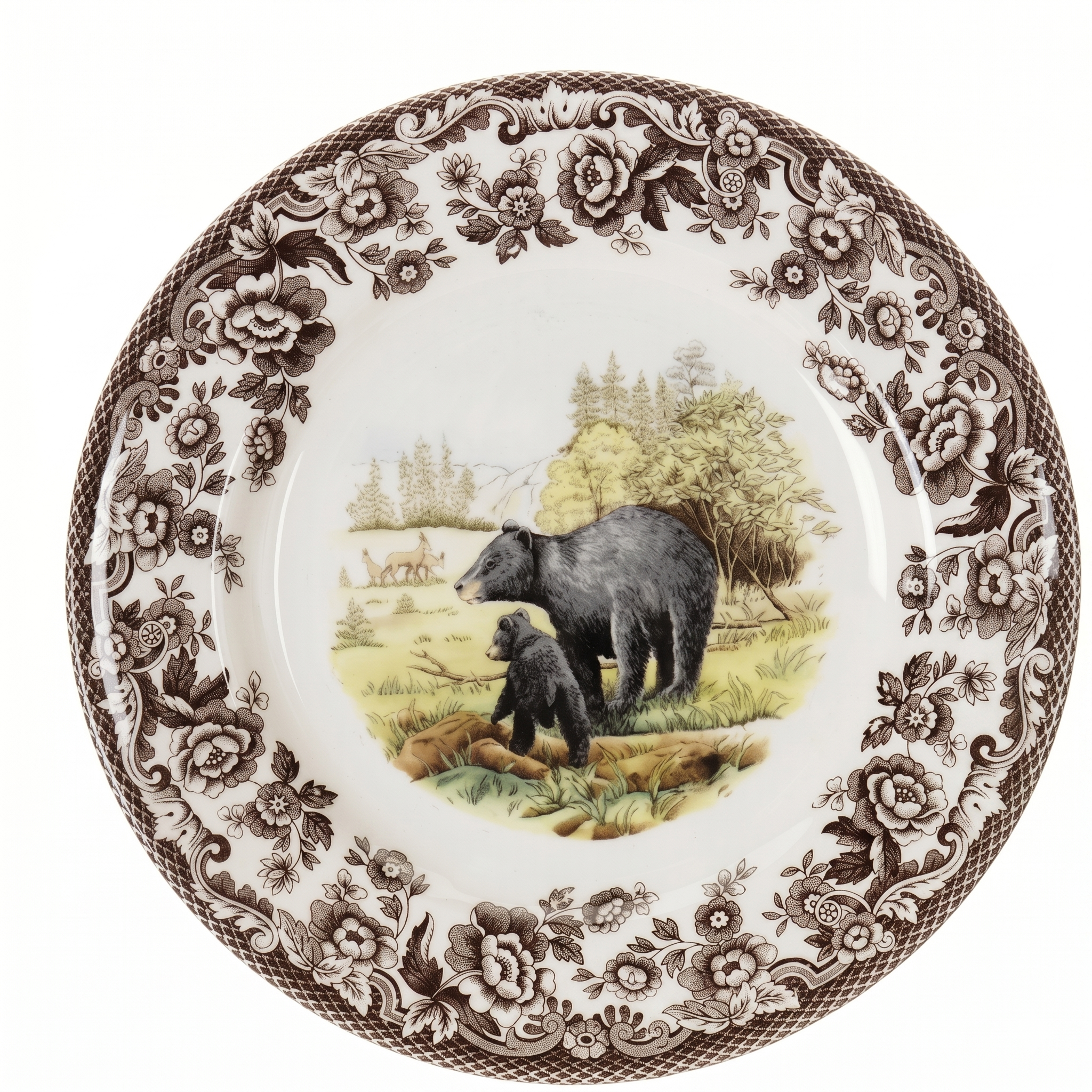 Spode Woodland American Wildlife Black Bear Salad Plate