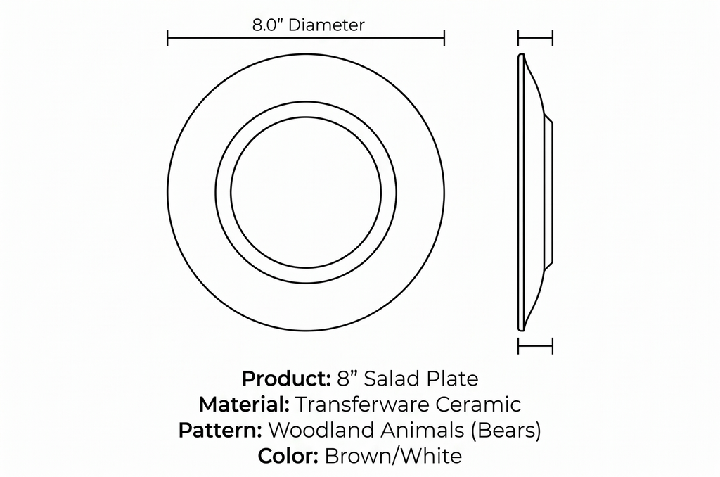 Spode Woodland American Wildlife Black Bear Salad Plate