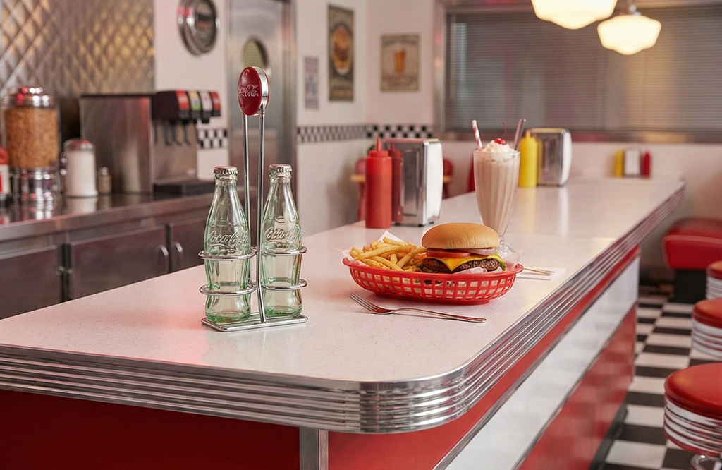 TableCraft Coca-Cola Salt and Pepper Shaker Set with Chrome Plated Metal Rack, Coca-Cola Salt and Pepper Shaker Set