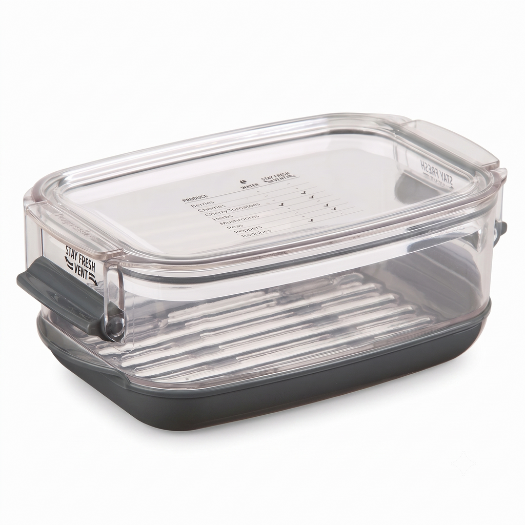 Progressive Berry ProKeeper, 1.2-Quart, Strawberries, Blueberry, Fruit Vegetable Container,Black