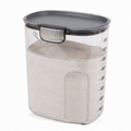 ProKeeper+ by Progressive International Clear Plastic Airtight Food Baker's Kitchen Storage Organization Container Canister Set with Magnetic Accessories (Flour 4-Quart)
