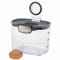 ProKeeper+ by Progressive International Clear Plastic Airtight Food Baker's Kitchen Storage Organization Container Canister Set with Magnetic Accessories (Brown Sugar 1.4-Quart)