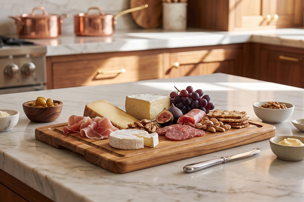 Teakhaus Teak Cutting Board - Rectangle Edge Grain Board With Corner Hole And Juice Canal (16 x 12 x .5 in.)