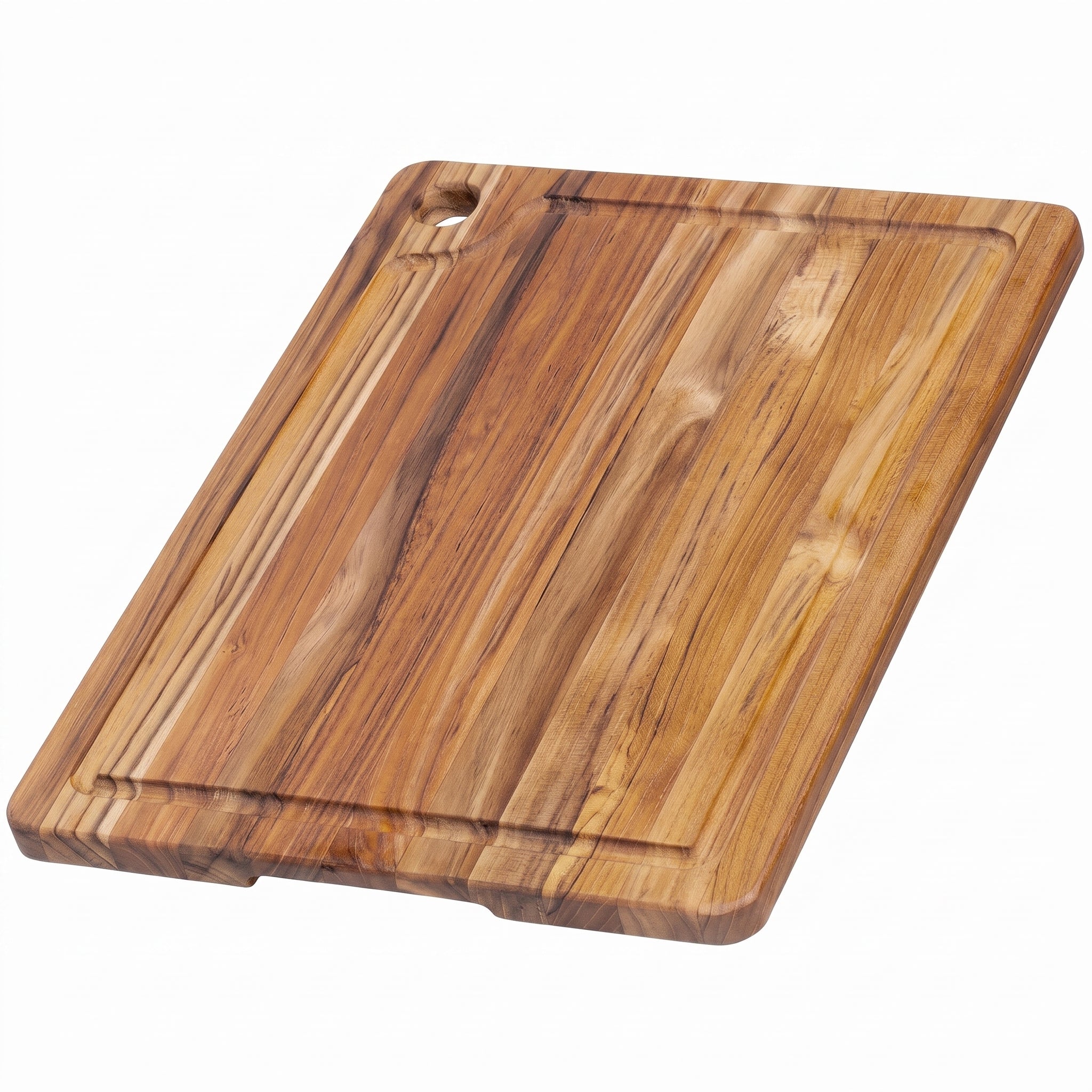 Teakhaus Teak Cutting Board - Rectangle Edge Grain Board With Corner Hole And Juice Canal (16 x 12 x .5 in.)