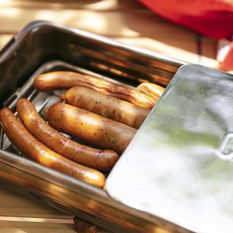 Stovetop Smoker - The Original Camerons Gourmet Mini Stainless Steel Smoker with Wood Chips - Works over any heat source, indoor or outdoor