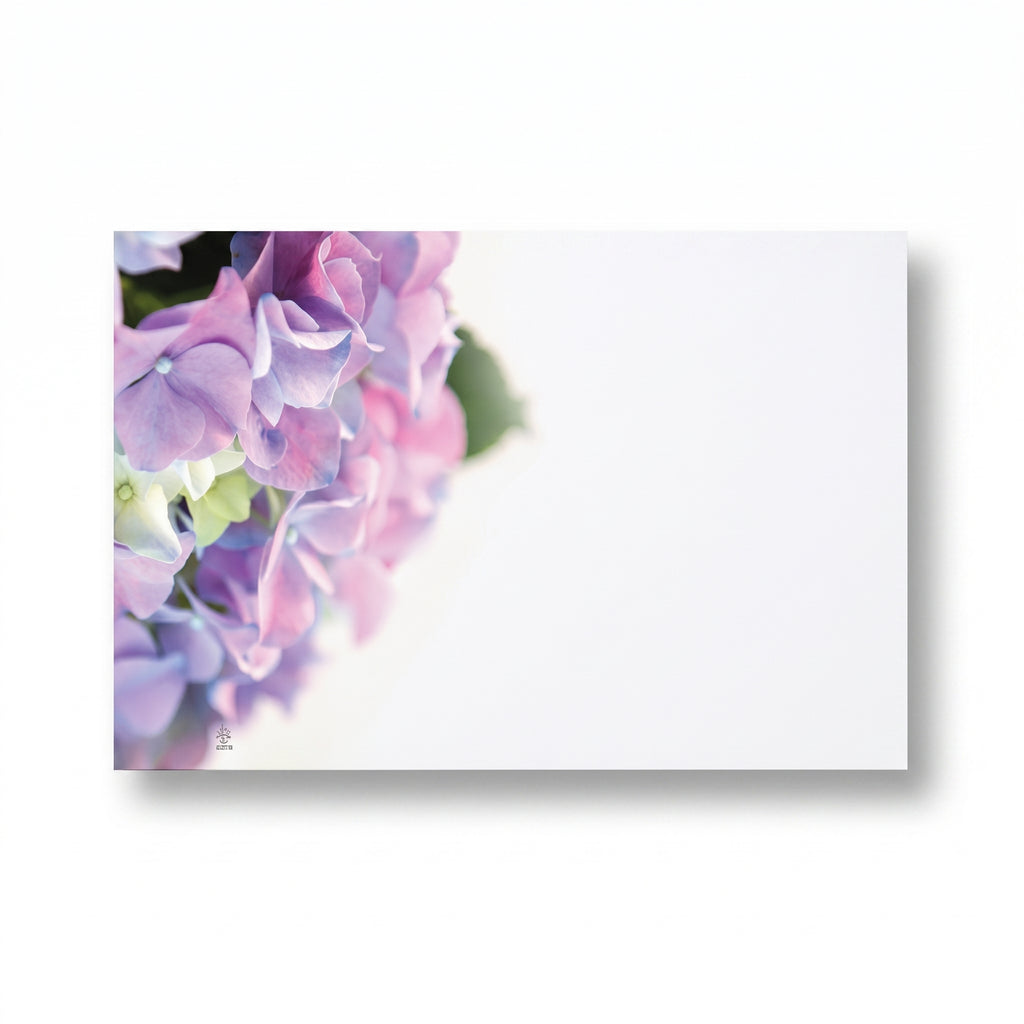 Hydrangea Spring Floral Enclosure Cards, Pack of 50