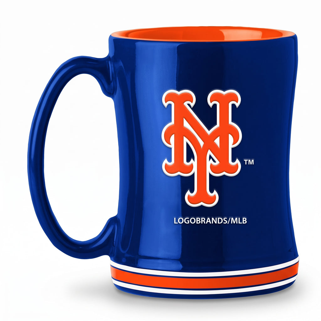 Logo Brands 519-C14RM: New York Mets 14oz Relief Mug