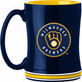 Logo Brands 516-C14RM: Milwaukee Brewers 14oz Relief Mug