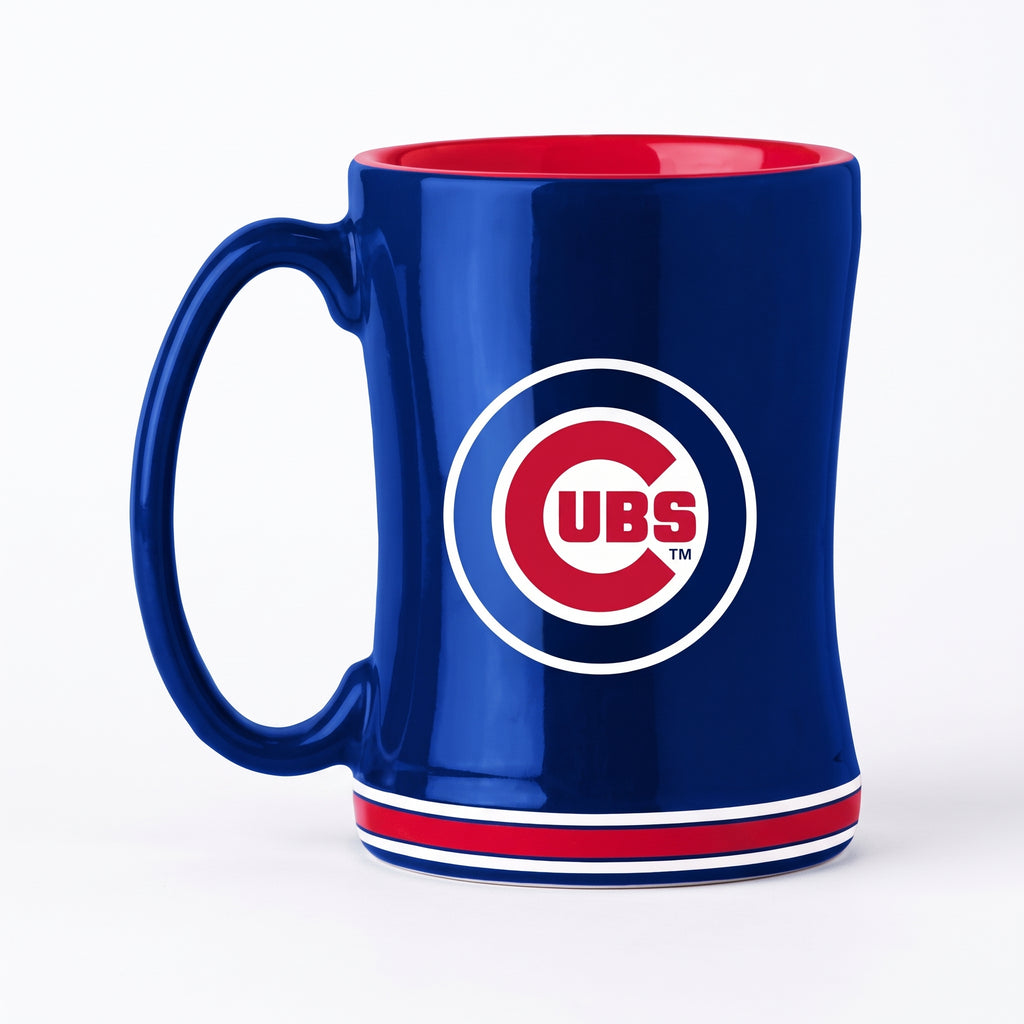 Logo Brands 506-C14RM: Chicago Cubs 14oz Relief Mug