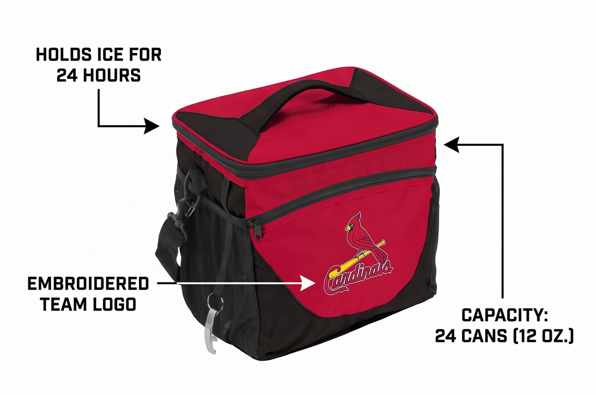 MLB St. Louis Cardinals Cooler 24 Can, Team Colors, One Size, red (527-63)