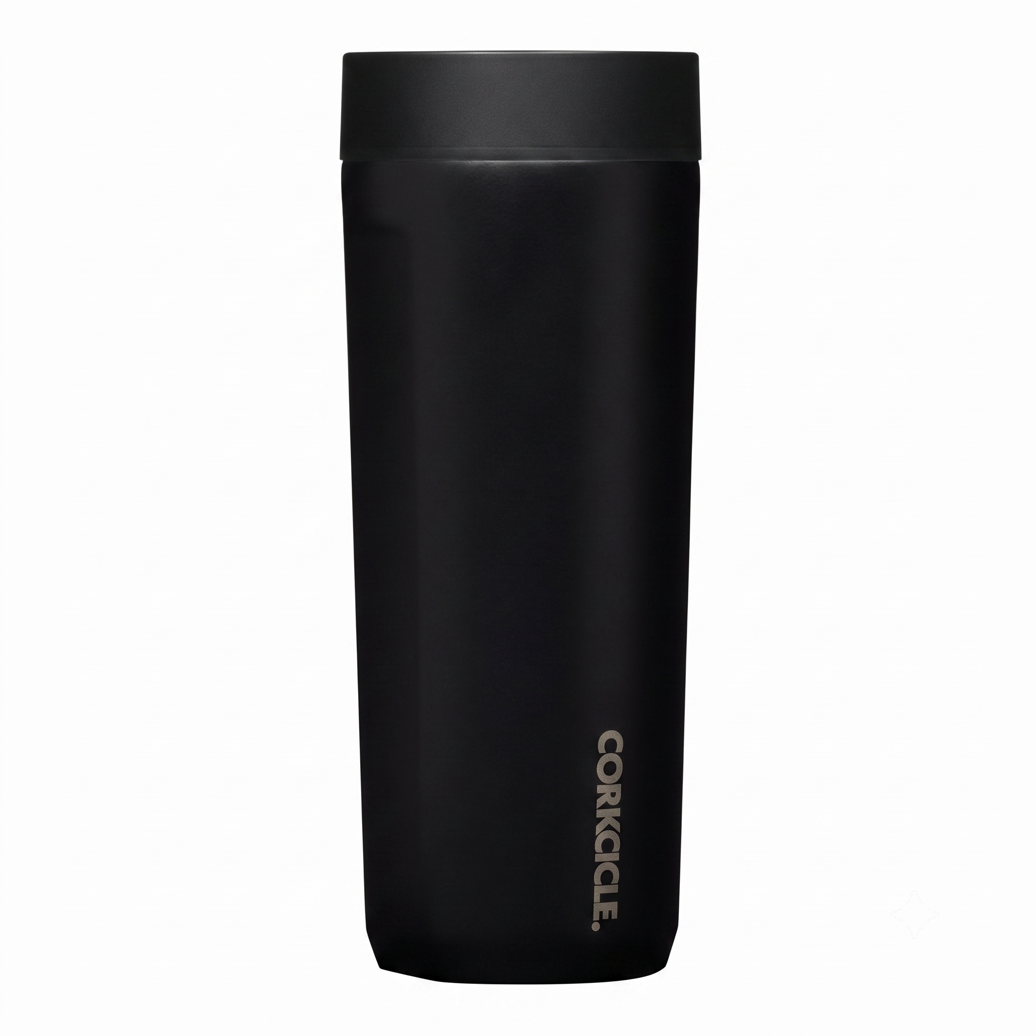 Corkcicle Commuter Cup Travel Mug - Insulated Coffee Mug with Lid - Keeps Drinks Cold 18 Hours - 360° Spill-Proof Sip Lid - Holiday Gift - Great for Gifting Warmth - 17 oz - Matte Black