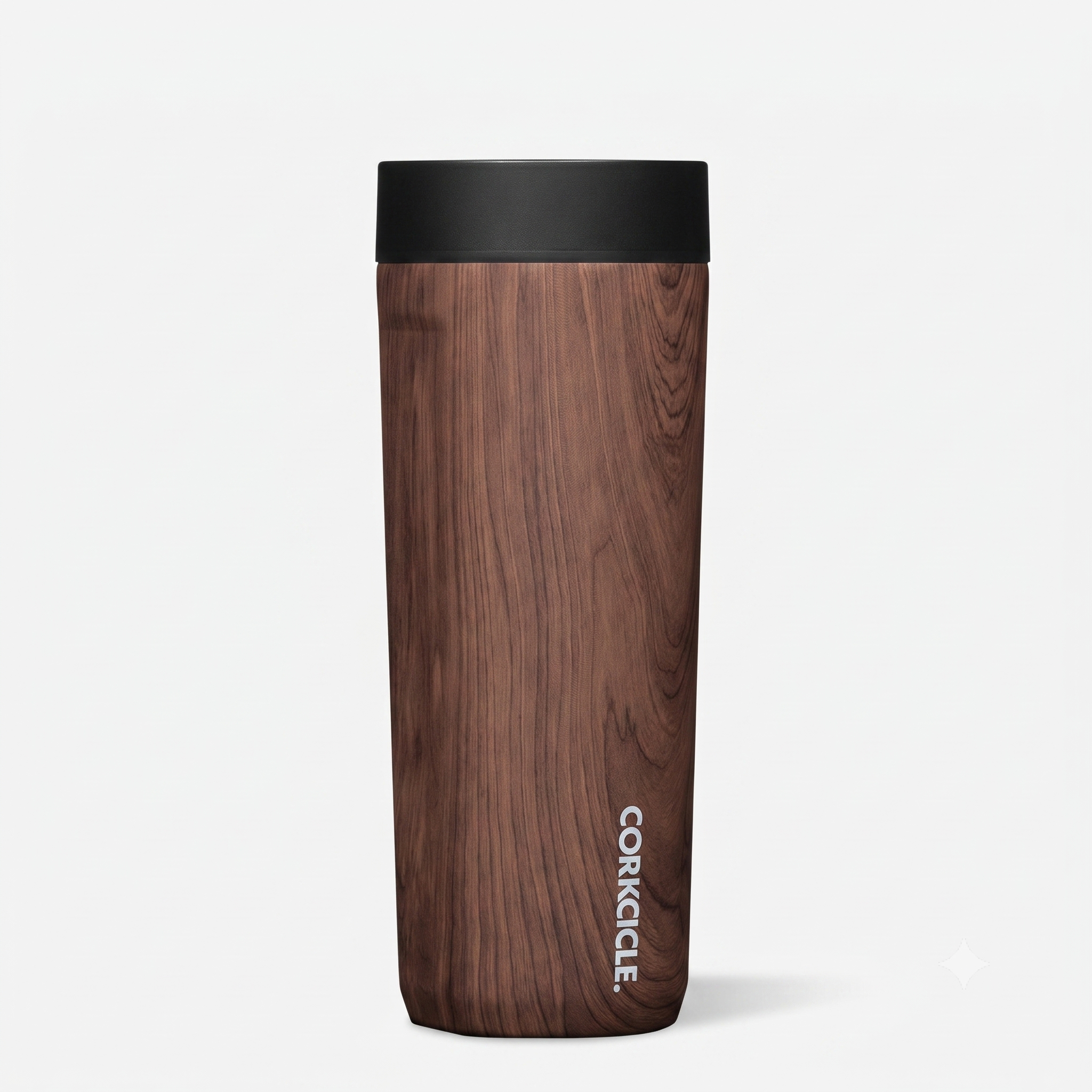 Corkcicle Commuter Cup Travel Mug - Insulated Coffee Mug with Lid - Keeps Drinks Cold 18 Hours - 360° Spill-Proof Sip Lid - Holiday Gift - Great for Gifting Warmth - 17 oz - Walnut World