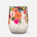 Corkcicle Stemless Insulated Wine Glass Tumbler - Keeps Beverages Cold 6 Hrs Hot 3 Hrs - Stainless Steel - Easy-Grip - Summer Drinkware Gift - Keeps Drinks Ice Cold - 12 oz - Garden Party