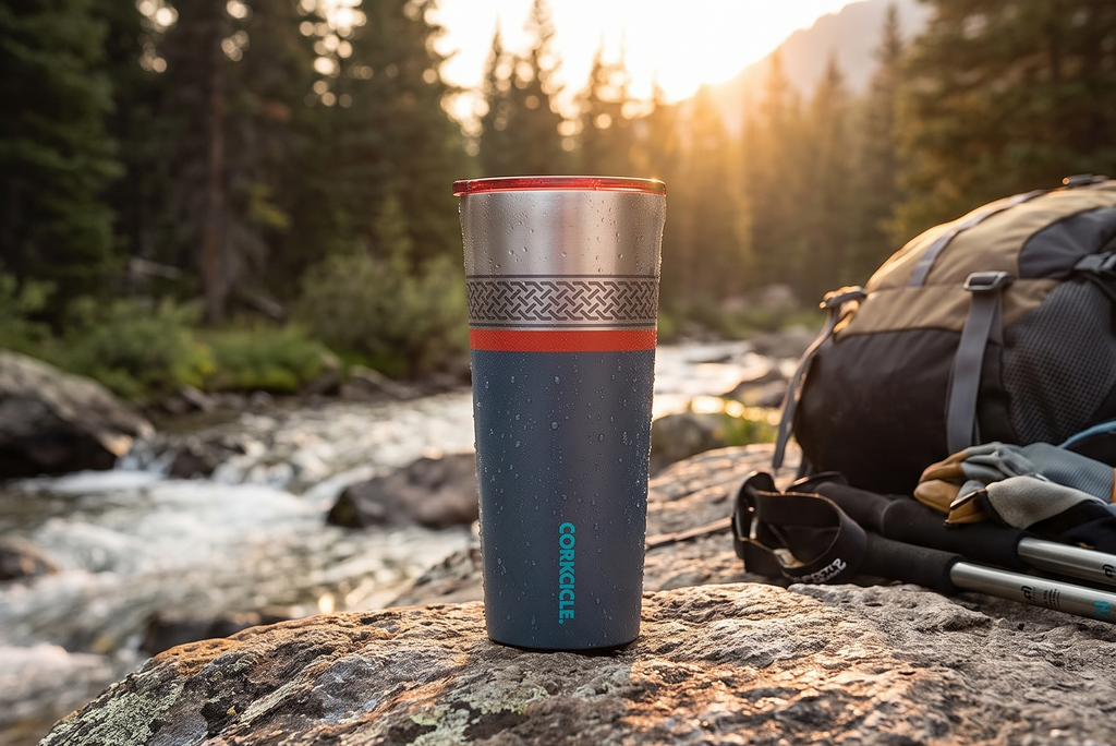 Corkcicle Disney Tumbler - Triple-Insulated Stainless Steel - Keeps Drinks Cold 9 Hours - Spill-Proof Lid - Reusable - Summer Drinkware Gift - Keeps Drinks Ice Cold - 24 oz - Thor