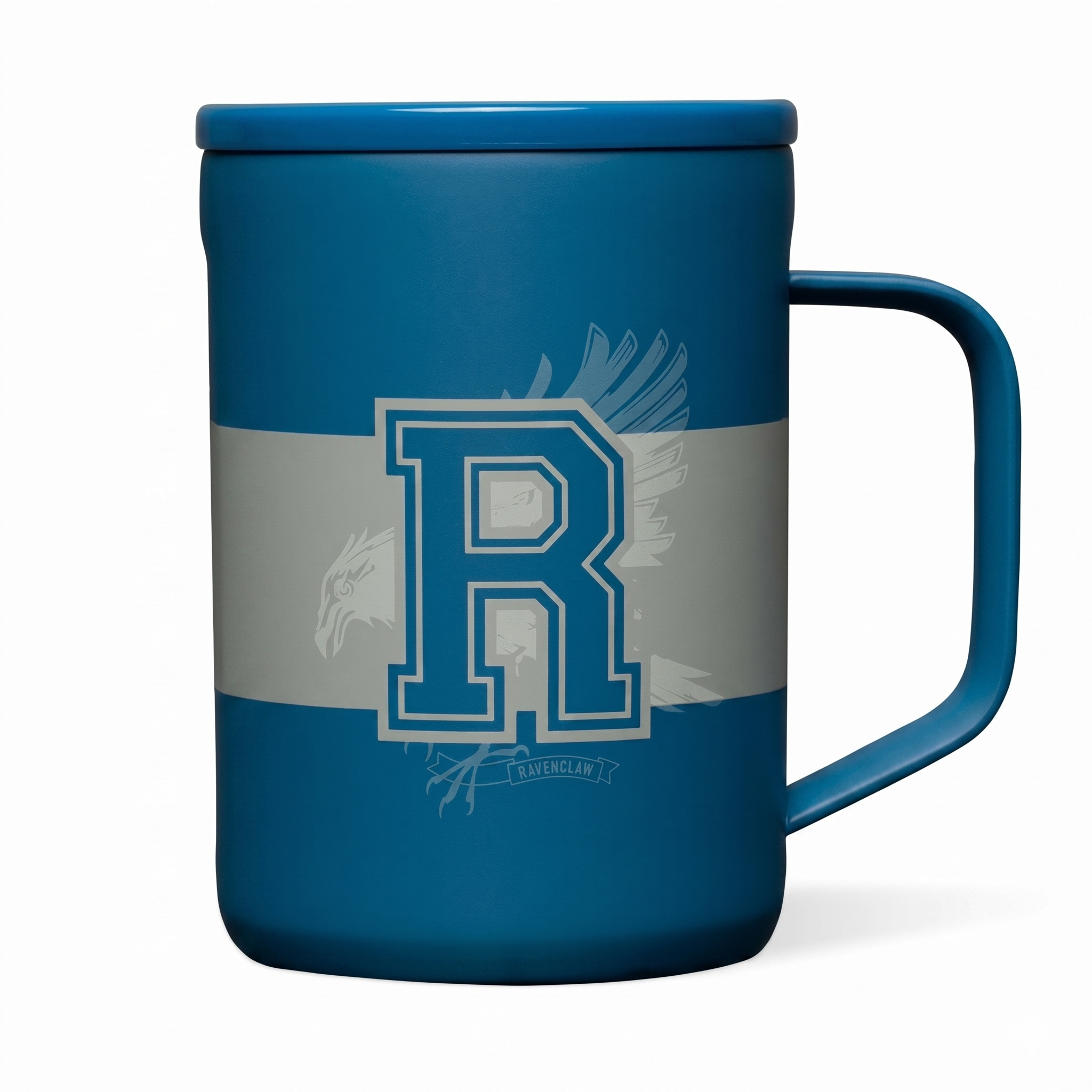 Corkcicle Harry Potter Coffee Mug - Stainless Steel Insulated Cup With Lid For Tea & Coffee - Non-Slip Silicone Base - Durable Travel Mug - Dishwasher Safe - BPA Free - Easy Grip - 16 oz - Ravenclaw